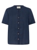 Kaffe Leinen-Bluse in Dunkelblau