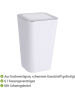 Wenko Afvalemmer met swingdeksel wit - 6 l