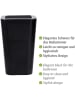 Wenko Schwingdeckeleimer in Schwarz - 6 l