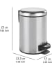 Wenko Pedaalemmer zilverkleurig - 5 l
