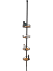 Wenko Telescopisch hoekrek zwart/lichtbruin - (B)31 x (H)65 x (D)20 cm