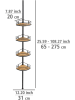 Wenko Telescopisch hoekrek zwart/lichtbruin - (B)31 x (H)65 x (D)20 cm