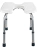 Wenko Douche- en badkruk wit/zilverkleurig - (B)46 x (H)36 x (D)53,5 cm