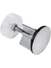 Wenko 2er-Set: Waschbeckenstöpsel in Silber - Ø 4 cm