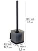 Wenko Toiletborstelgarnituur zwart - (B)9,5 x (H)37 x (D)9,5 cm