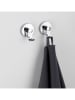 Wenko 2er-Set: Wandhaken in Silber - Ø 7 cm