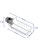 Maximex Duschablage in Silber - (B)10 x (H)17 x (T)4 cm
