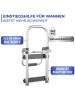 Maximex Badewannen-Einstiegshilfe in Silber - (B)24,5 x (H)52,5 x (T)23 cm