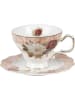 Clayre & Eef Kaffeetasse in Rosa/ Weiß - 200 ml