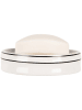 Clayre & Eef Zeepschaaltje wit - (H)3 x  Ø 12 cm