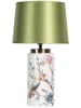 Clayre & Eef Lampa stołowa w kolorze biało-zielonym - wys. 50 x Ø 28 cm
