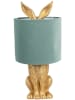 Clayre & Eef Lampa stołowa w kolorze złoto-błękitnym - wys. 43 x Ø 20 cm