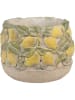 Clayre & Eef Blumentopf in Gelb/ Grün - (H)19 x  Ø 15 cm