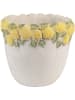 Clayre & Eef Bloempot wit/goudkleurig - (H)16 x Ø 15 cm