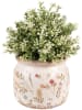 Clayre & Eef Blumentopf in Weiß/ Bunt - (H)15 x  Ø 13 cm