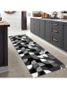 deco Rugs & Carpet Vinyl-Teppich in Schwarz/ Grau