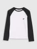 4F Longsleeve in Weiß/ Schwarz
