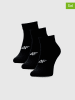 4F 3er-Set: Sportsocken in Schwarz