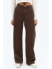 Monki Spijkerbroek - comfort fit - bruin
