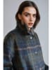 Monki Tussenmantel donkerblauw/kaki