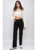 Monki Dżinsy - Regular fit - w kolorze czarnym