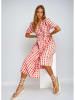 Monki Jurk rood/wit
