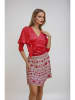 Monki Rok rood/grijs