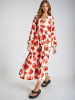 Monki Kleid in Creme/ Rot