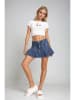 Monki Spijkerrok blauw