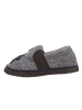 lamino Pantoffels met lamsvacht "Stern" grijs/donkerblauw/antraciet