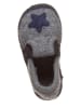 lamino Pantoffels met lamsvacht "Stern" grijs/donkerblauw/antraciet