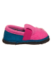 lamino Hausschuhe "Blume" in Dunkelblau/ Pink