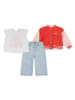 Levi's Kids 3-delige outfit rood/wit/lichtblauw