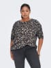 ONLY Carmakoma Bluse in Schwarz/ Braun
