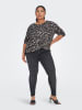 ONLY Carmakoma Bluse in Schwarz/ Braun