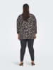 ONLY Carmakoma Bluse in Schwarz/ Braun
