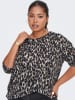 ONLY Carmakoma Bluse in Schwarz/ Braun