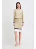 b.young Gebreide rok beige
