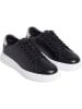 Calvin Klein Leder-Sneakers in Schwarz