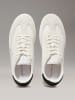 Calvin Klein Leder-Sneakers in Weiß/ Creme