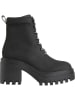 Calvin Klein Leder-Stiefeletten in Schwarz
