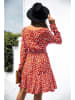 Ariel Tesoro Kleid in Rot/ Weiß
