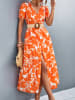 Ariel Tesoro Jurk oranje/wit