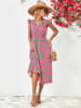 Ariel Tesoro Jurk roze/groen