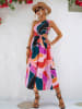 Ariel Tesoro Kleid in Lila/ Blau/ Rot