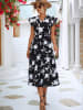Ariel Tesoro Kleid in Schwarz/ Weiß