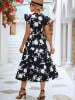 Ariel Tesoro Kleid in Schwarz/ Weiß