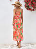 Ariel Tesoro Kleid in Orange/ Grün