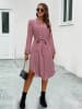 Ariel Tesoro Kleid in Bordeaux/ Weiß