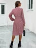 Ariel Tesoro Kleid in Bordeaux/ Weiß